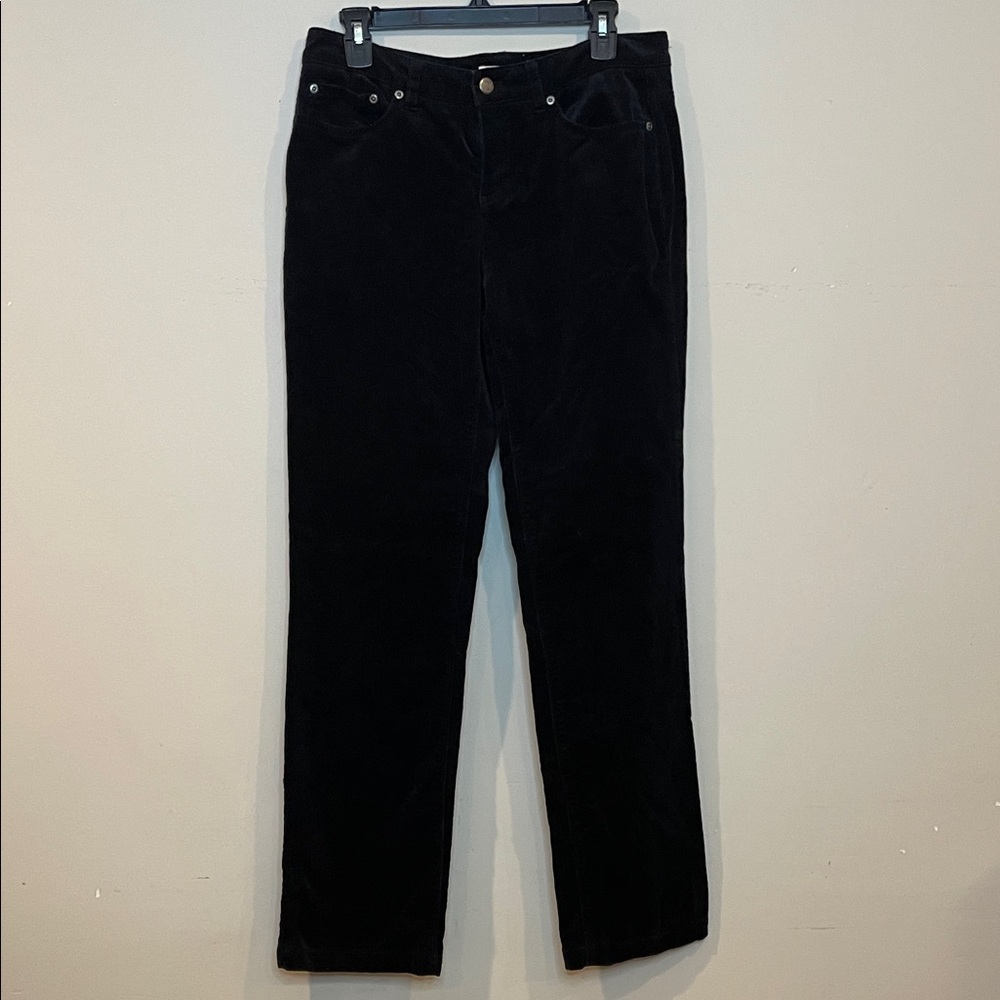 Jones New York Women's black-corduroy stretch Straight Leg Jeans